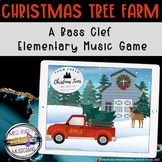 Bass Clef Christmas Music Class Game (Christmas Tree Farm 
