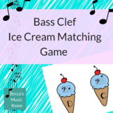 Bass Clef Ice Cream Matching Game for End of the Year or S