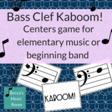 Bass Clef Kaboom for Elementary Music Centers