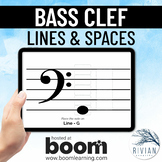 Bass Clef Lines & Spaces for THEORY Experts - Music Boom Cards