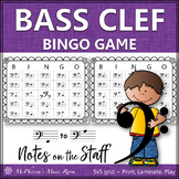 Bass Clef Music Bingo Game
