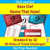 Bass Clef - Name That Note Challenge! - Grades 6 to 10