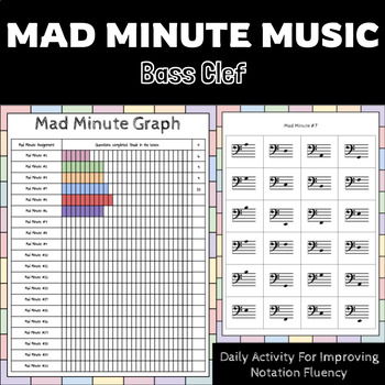 Preview of Bass Clef Note Identification Mad Minute - Daily Bell Ringer Activity
