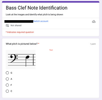 Preview of Bass Clef Note Name Quiz