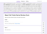 Bass Clef: Note Name Review Google Form 