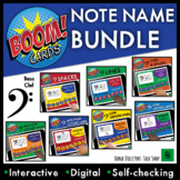 Bass Clef Note Names BOOM Card Bundle - Interactive Music 