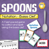 Bass Clef Note Reading Card Game - Spoons