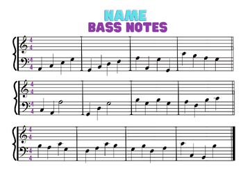Preview of Bass Clef Notes