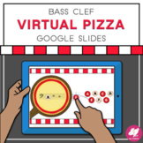 Bass Clef Pizza Chef - GOOGLE SLIDES Note Spelling Game fo