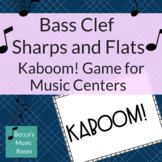 Bass Clef Sharps and Flats Kaboom Game for Elementary Musi