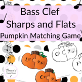 Bass Clef Sharps and Flats Pumpkin Matching Game for Fall 