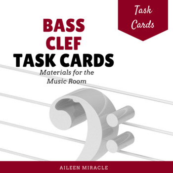 Preview of Bass Clef Task Cards