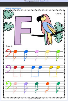 bass clef tracing music notes worksheets for summer tpt