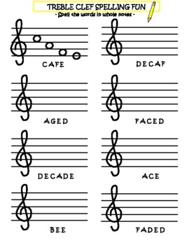 Preview of Bass Clef Treble Clef Reading