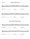 Bass Scales Worksheet (D, A, G, C, blank key sig.)