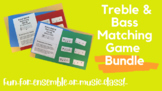 Bass & Treble Matching Game BUNDLE - Ensemble/General Musi