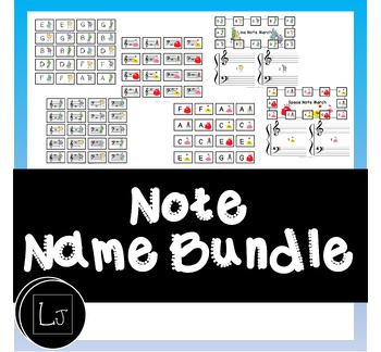 Preview of Music Note Reading Bundle:  Games, Flashcards, music centres
