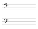 Bass clef- Large Print (5 pages)