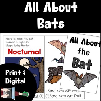 Preview of Bat Book Print and Digital | Decodable & Emergent Reader