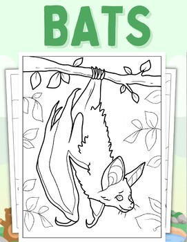 Preview of Bat Coloring Pages (PDF Printables)