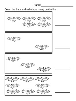 Preview of Bat Counting 1-10 and 11-20