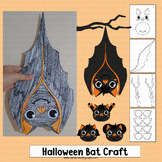 Bat Craft Halloween Bulletin Board Coloring Activities Han