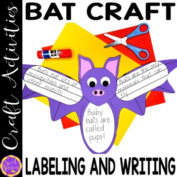 Preview of Bat Craft Temp|ate | Stellaluna Craft | Label a Bat | Bat Craftivity