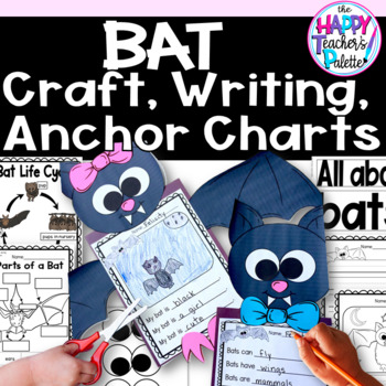 Preview of Bat Craft Writing Center and Anchor Chart Activity