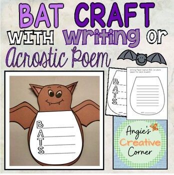 Preview of Bat Craft with Acrostic Poem