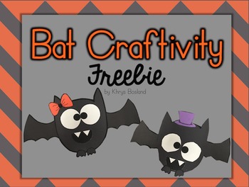 Preview of Bat Craftivity Freebie {Halloween Fun} {Girl and Boy Versions}