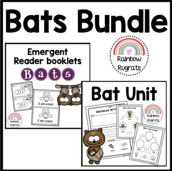 Preview of Bat Emergent Reader and Sentence Writing Bundle