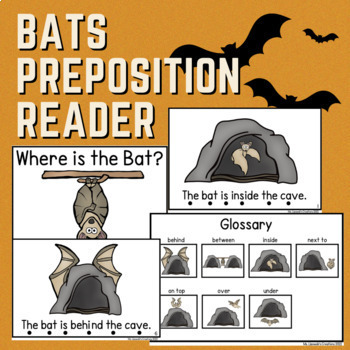 Preview of Bat Emergent Sight Word Book - Prepositions (Digital & Printable)