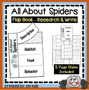 Preview of Spider Flap Book, Flip Book Research Project, Fall Animal Science