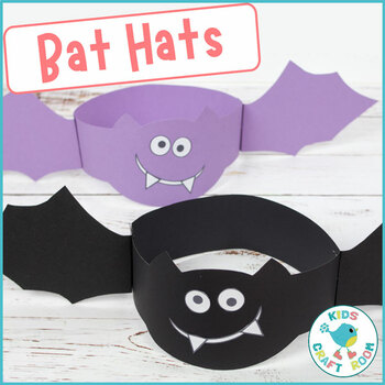 Preview of Bat Hats - Halloween Craft - Bat Craft - Bat Headband, Hat, Crown