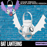 Bat Lantern Craft, Printable Letter B Craft Zoo, Halloween