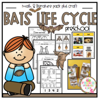Preview of Bat Life Cycle Math and Literature plus Craft