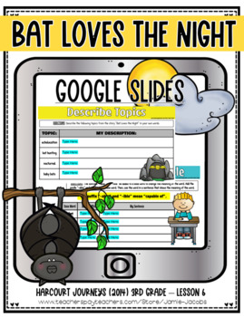 Preview of Bat Loves the Night - 3rd Grade: Google Slides (Distance Learning)