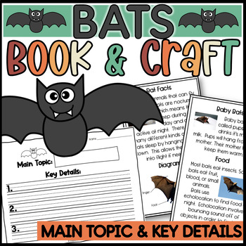 Preview of Bat Nonfiction Book and Craft: Halloween Animal Activity Bulletin Board