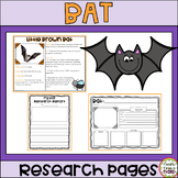Bat Research: Informational Reading and Writing Pages