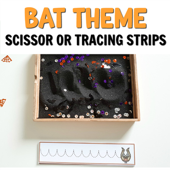 Bat Scissor Strips for Cutting Practice or Tracing for Halloween Activities