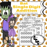 Bat Single Digit Addition (Halloween)