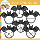 Halloween Bat Spinners Clip Art
