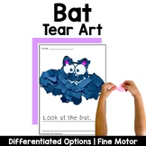 Bat Tear Art Craft | Halloween