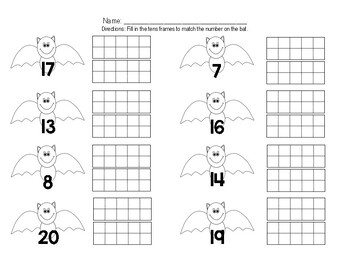 Preview of Bat Tens Frames