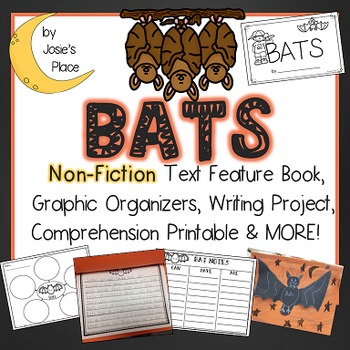 Preview of Bats Non-Fiction Text Feature Book and Writing Activity