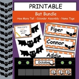 Bat Themed Bundle - Name Tags - Calendar - How Many Tall