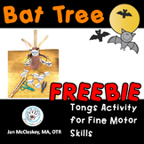 Bat Tree Fine Motor Tongs Activity