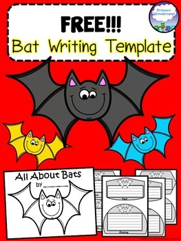 Preview of FREE Bat Writing Template Craft with Lines