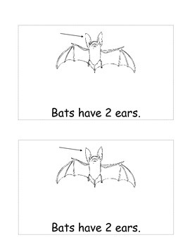 Bat reader by Kate's Kindergarten | TPT