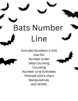 Preview of Bat themed number line